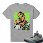 Jordan 5 Green Bean Shirts - Heather Grey Top Rank I love Haters