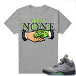 Jordan 5 Green Bean Shirts - Heather Grey Trust None