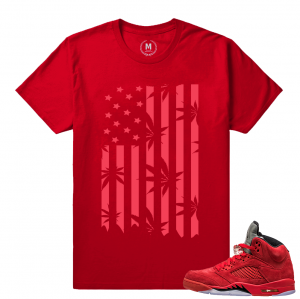 Air Jordans 5 sneaker t shirt Red - Notorious - Red