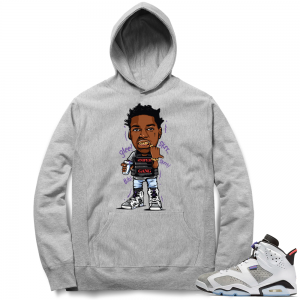 Jordan 6 Flint | Kodak Black Glee | Heather Grey Hoodie