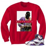 Jordan 7 Sweater Crewneck to match 'Notorious' Red Crewneck