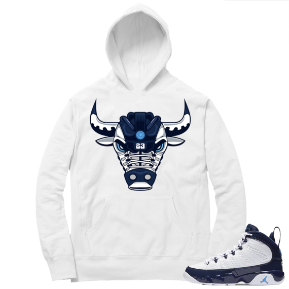 Jordan 9 UNC | Rare Air Bull | White Hoodie