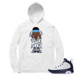 Jordan 9 UNC | Soulja Boy Cut that Check | White Hoodie