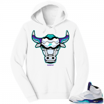 Jordan Grape Hoodie | Rare Air Bull | White Hoodie