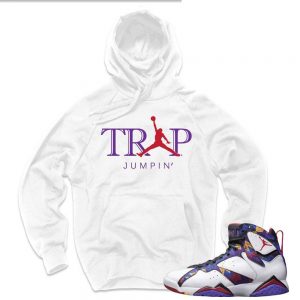 Jordan 7 Sweater Hoodie to match 'Trap Jumpin' White Hoodie