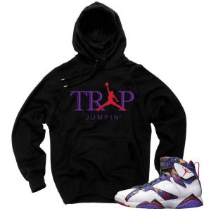 Jordan 7 Sweater Hoodie to match 'Trap Jumpin' Black Hoodie