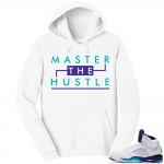 Jordan Retro 5 Hoodie Grape 5 | Master the Hustle | White Hoodie