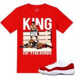 Match Varsity Red 11 lows Jordan Retros | King of The Ring | Red T Shirt