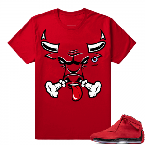 Jordan Toro 18s Match T shirt  Toro Smoke  Red T shirt