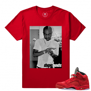 Retros Jordan 5 sneaker t shirt Red - Watch Me - Red