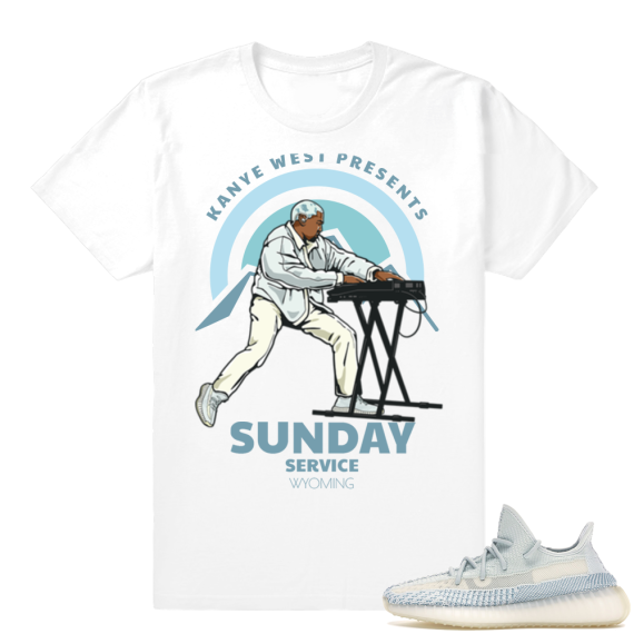 Yeezy Cloud White | Kanye Sunday Service | White Shirt