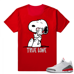 Katrina 3s Sneaker tees Clothing  True Love  Red tee