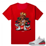 Katrina 3s shirt matching  Watch the Throne  Red tee