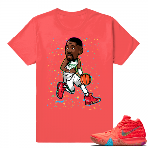 Nike Kyrie 4 Lucky Charms matching shirt  Kyrie toon  Coral Red Tee