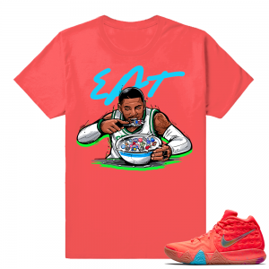 Kyrie 4 Lucky Charms Cereal Pack shirt  Eat  Coral Red Tee