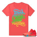 Kyrie 4 Lucky Charms shirts  Stay Humble  Coral Red Tee