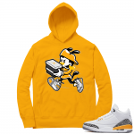 Laser Orange 3s Sneaker Hoodie - Gold - Double Up