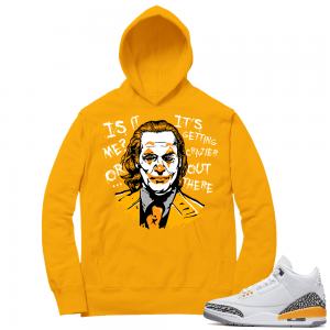 Laser Orange 3s Sneaker Hoodie - Gold - Joker