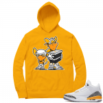 Laser Orange 3s Sneaker Hoodie - Gold - Sneaker Heist