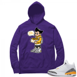 Laser Orange 3s Sneaker Hoodie - Purple - More Shoe Money