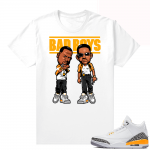 Sneaker tees Laser Orange 3s - White - Bad Boys