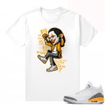 Air Jordan 3 sneaker tees Laser Orange - White - Crazy Hype