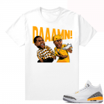 Laser Orange Jordan match tees - White - DAAAMN