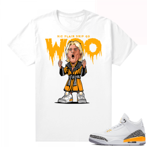 T shirt to match Laser Orange 3s - White - Ric Flair Drip