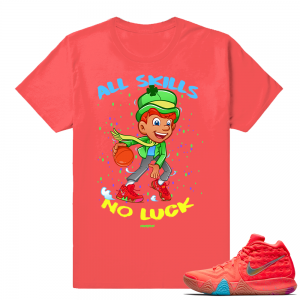 Lucky Charms Kyrie 4 Cross Over t shirt  Coral Red Tee