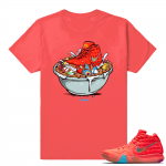 Nike Kyrie 4 Lucky Charms matching sneaker shirt  Lucky Charms Bowl  Coral Red Tee