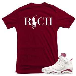 Maroon 6s match 'Country Club Rich' shirt | Maroon Sneaker tee Shirt