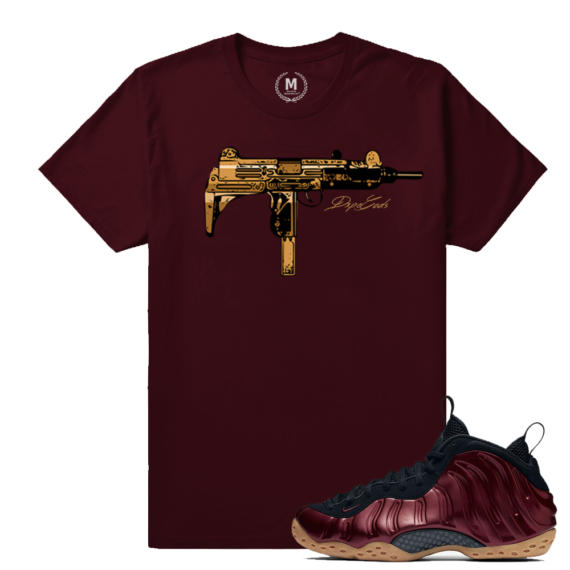 Match Maroon Foamposite | Dxpe UZI | Maroon T shirt