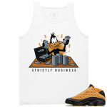 Match Air Jordan 13 Chutney | Strictly Business | White Tank Tee