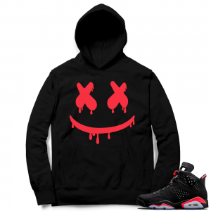 Infrared 6s Black | Smiley Drip | Black Hoodie