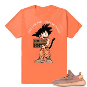 Yeezy 350 Clay | Just A Kid | Hyper Orange Shirt