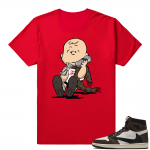 Travis Scott 1s | Designer Charlie Brown | Red Shirt