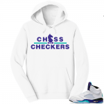 Match Jordan 5 Grape Hoodie | Chess Not Checkers | White Hoodie