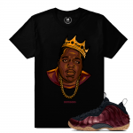 Match Maroon Foamposite | Biggie | Black T shirt