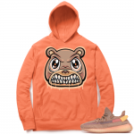 Yeezy 350 Clay | Angry Bear Drip | Bright Orange Hoodie