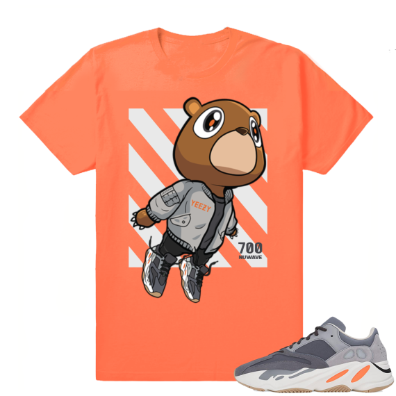 Magnet Yeezy 700 | Bear Boost 700 | Bright Orange Shirt