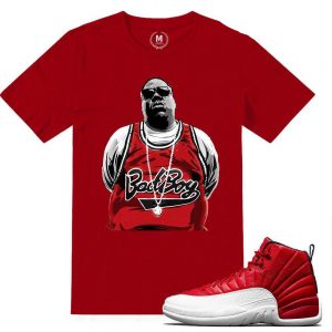 Match Gym Red 12 Jordan Retros | Biggie Bad Boy | Red T shirt