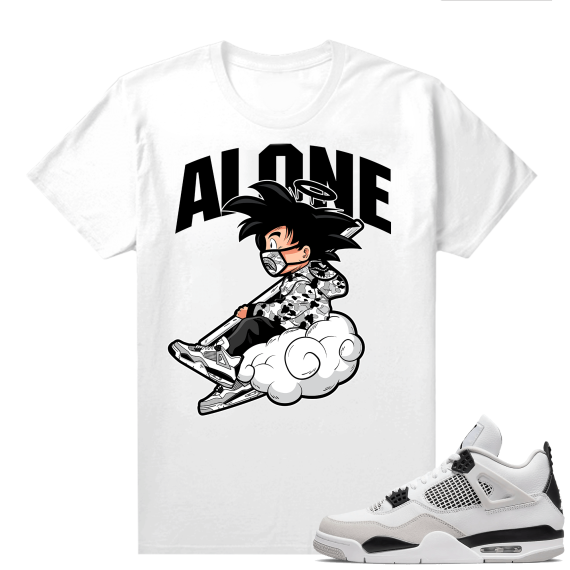 Military Black 4s - Tees White Alone