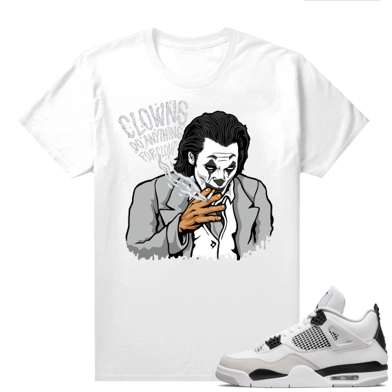 Military Black 4s - Tees White Anything For Clout