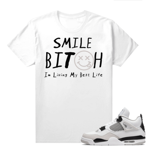 Military Black 4s - Tees White Best Life