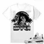 Military Black 4s - Tees White Biggie