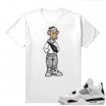 Military Black 4s - Tees White Bored Sneaker Ape