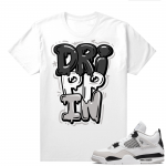 Military Black 4s - Tees White Drippin