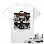 Military Black 4s - Tees White Everybody Eats B