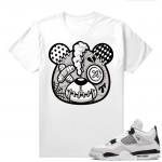 Military Black 4s - Tees White Heartbreak Bear