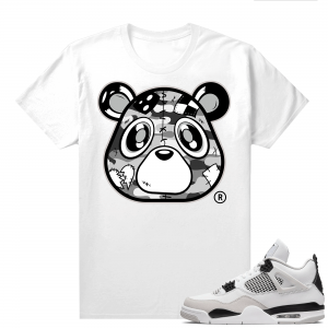 Military Black 4s - Tees White Heartless Bear